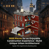 Spider Deli Apartment Building Blocks With 11 Figures Films Hero Classic City Modular Assembly Model Kit Creative Gift 3559PCS