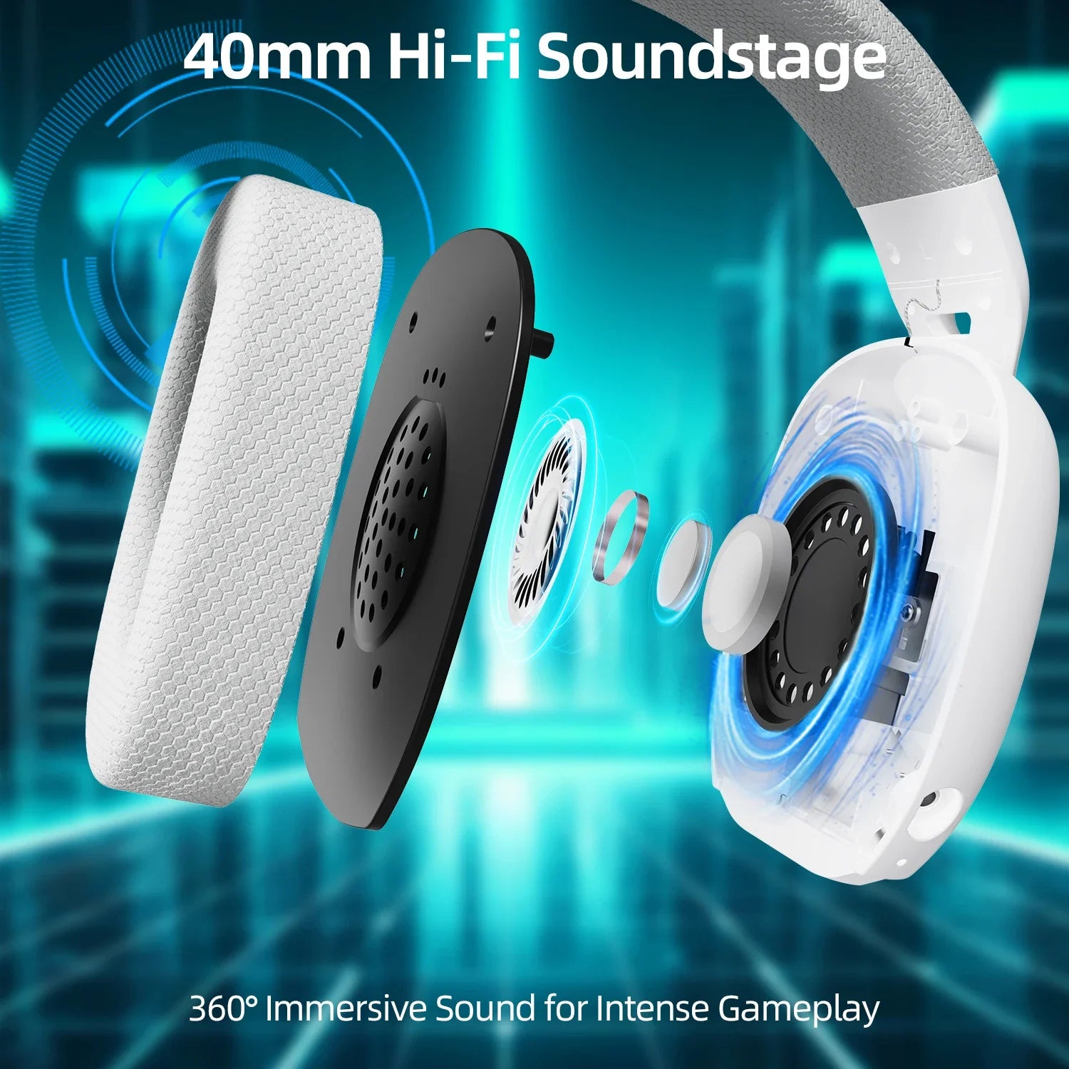 ATTACK SHARK L80PRO Wireless Gaming Headset Tri-Mode 2.4G Bluetooth Wired Ultra-Light Low Latency Noise Cancelling with Mic