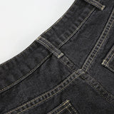 Weekeep Floral Embroidery Low Rise Flared Jeans Women