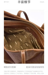 Songmont Travel Bag Vegetable Tanned Cowhide Tote Shoulder Handbag