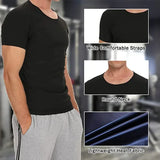Men Sweat Sauna T-shirt Waist Trainer Slimming Suit Body Shapers Shapewear Corset Underwear Belly Control Fitness Fat Burn Tops
