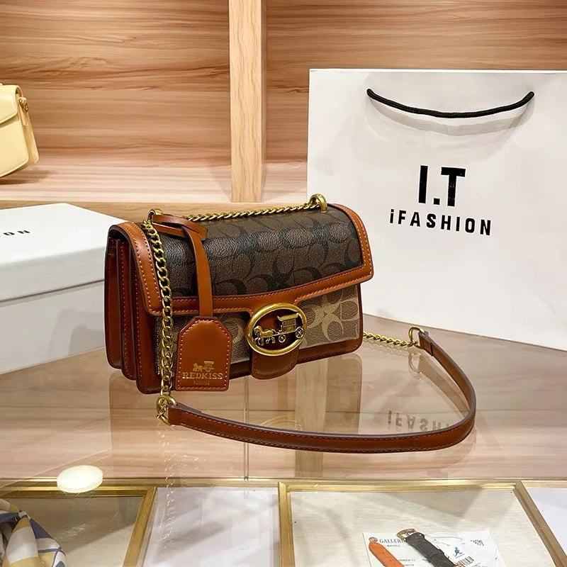 Color-Contrast Designer Crossbody Bag