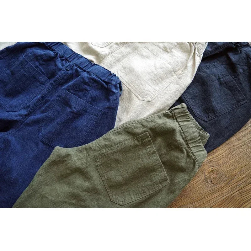 Men's Ramie Cotton Relaxed Summer Pants
