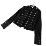 Split-Button Cropped Denim Jacket – Streetwear Jean Outerwear