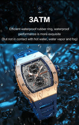 Men's Sport Chronograph: Stainless Steel Waterproof Quartz Watch