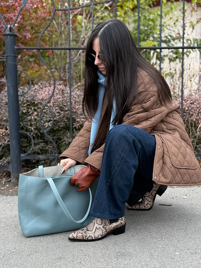 Women Luxury Bag Casual Tote Female Fashion Summer Beach Handbag Lady Popular Soft Cowhide Genuine Leather Shoulder Shopping Bag