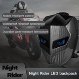 LED Hiking Backpack For Men Hard Shell LED Motorcycle Cycling Helmet Backpack woman Business Travel Waterproof Laptop Backpack