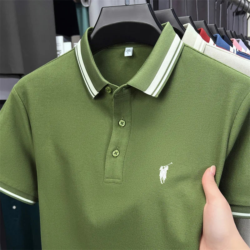 Men's Premium Cotton Polo Shirt | Embroidered Classic Fit