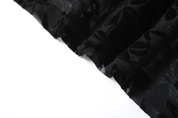 Black V-Neck Asymmetric Maxi Dress