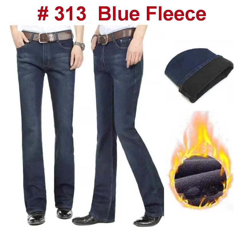 Men's Mid-Rise Flare Jeans | Slim Fit Denim Trousers