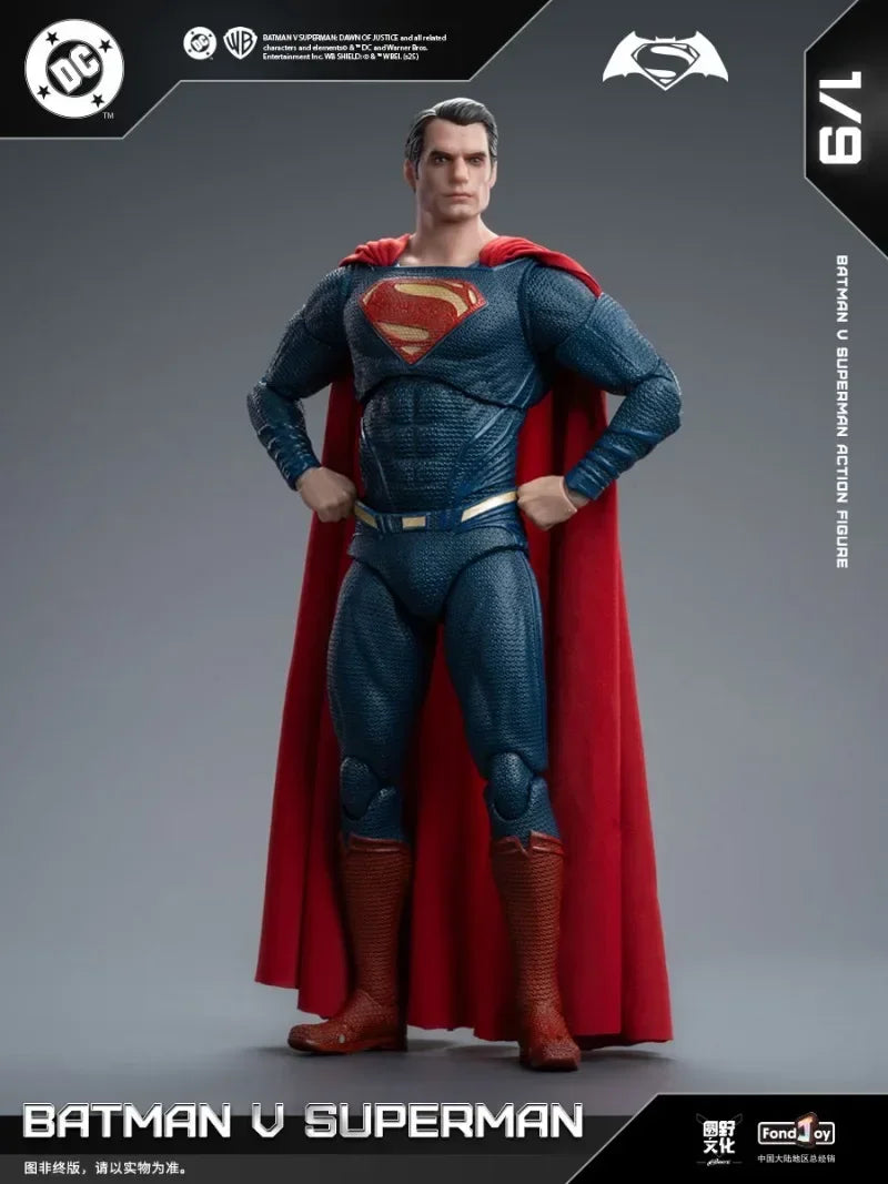 In Stock Fondjoy Batman VS Superman 1:9 Scale Action Figure Set DC Comics Movie Authentic Interchangeable Heads Boys Gifts Model