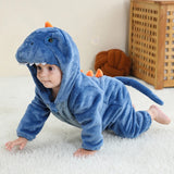 Animal Theme Flannel Baby Romper