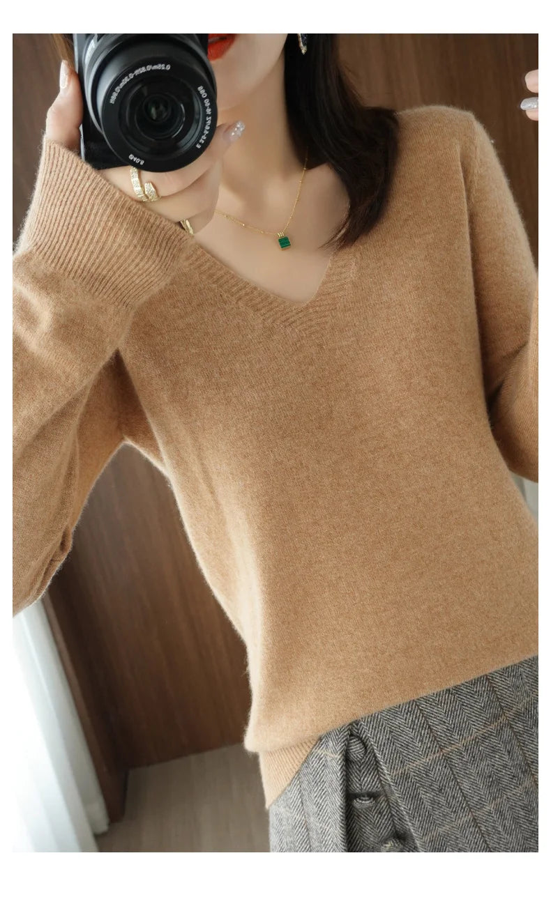 Women’s Lace V-Neck Knit Sweater