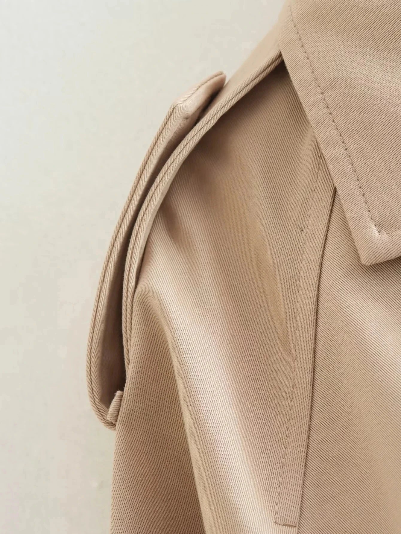 Belted Cropped Trench Jacket