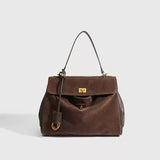 Minimalist Luxury Korean Soft Leather Flap Bag Women Detachable Crossbody Strap Large Capacity Office Daily Commuter Hand Purse