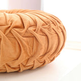 Pleated Velvet Pumpkin Cushion – Lumbar & Sofa Support