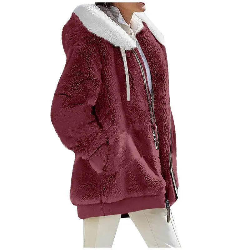 Women’s Casual Autumn & Winter Hooded Fleece Jacket