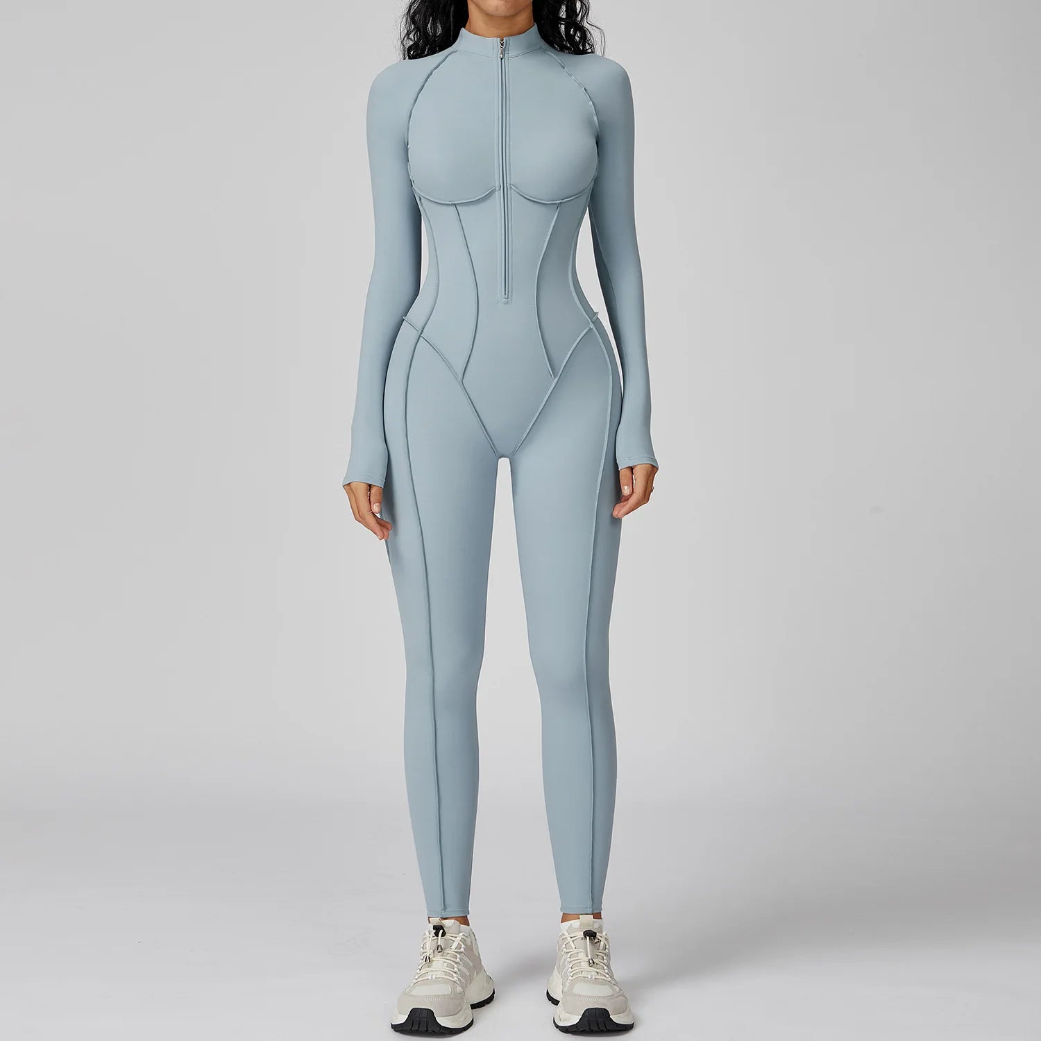 Long-Sleeved Performance Yoga Bodysuit