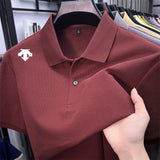 Men's Luxury Cotton Polo | Geometric Print Summer Shirt