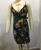 V-Neck Bodycon Mini Dress