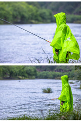 3-in-1 Waterproof Hooded Rain Poncho for Outdoor Adventures