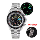 Watchdives WD1863 New Multifunctional Quartz Watch Black VK63 Sports Chronograph Watch Bubble Sapphire Waterproof 100 Wristwatch