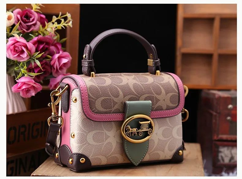 Carriage Emblem Crossbody Box Bag