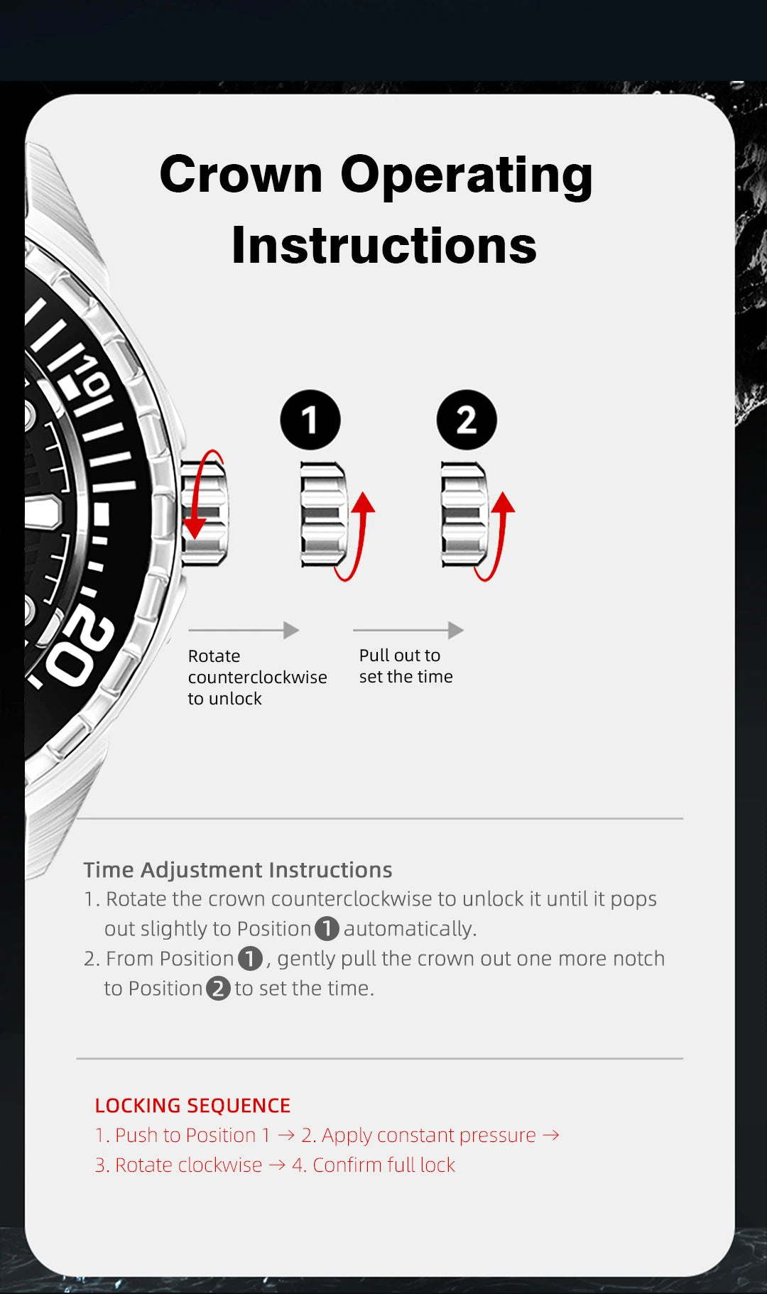TRITON Men's Solar Dive Watch with Ceramic Bezel
