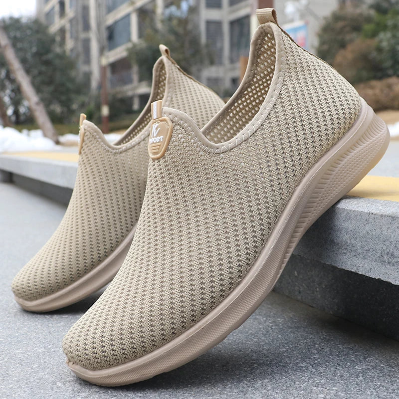 Men's Fashionable Solid Woven Knitted Running Shoes - Lightweight, Breathable and Non-Slip - Perfect Sports Shoes for Outdoor Adventure, Ideal for Men's Solid Lace-Up Casual Shoes for Sports Enthusiasts, Lightweight Ou