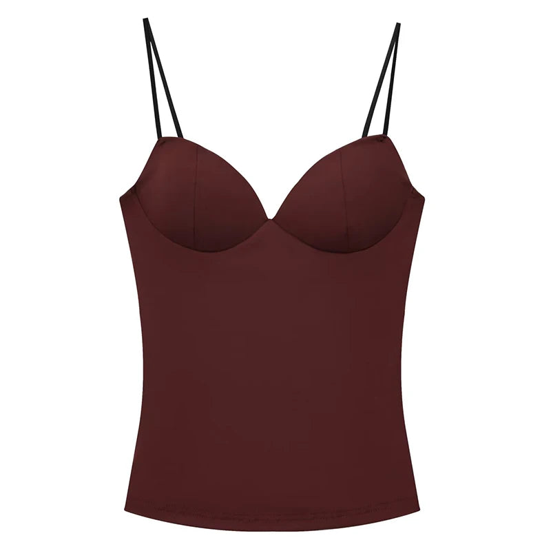 HXAO Corset Camisole Crop Top – Backless Bustier Tank