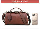 CONTACT'S Genuine Leather Top Handle Bags for Women Sling Shoulder Bags Tote Bag Handbags Metal Frame Female Bags Ladies Fashion