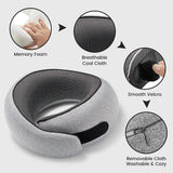 Memory Foam U-Shape Travel Neck Pillow – Snail Design