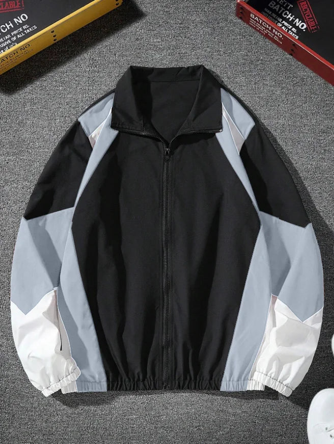 Men's Color-Block Jacket – Lightweight Travel Essential