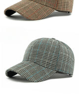 Unisex Checkered Baseball Cap with Adjustable Strap