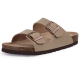 Women’s Suede Sandals with Cork Footbed