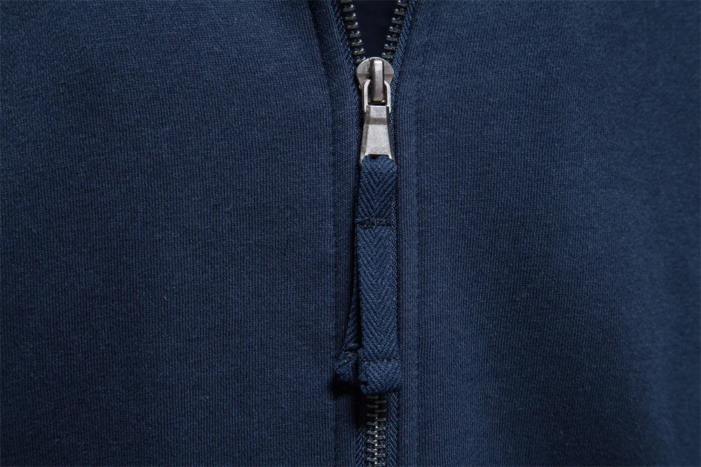 Men's Stand Collar Zip-Up Jacket