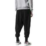 FGKKS Men Pants Brand New Chinese Style Wide Leg Jeans Cotton Sweatpants Quality Comfortable Man Sportswear Male Trousers