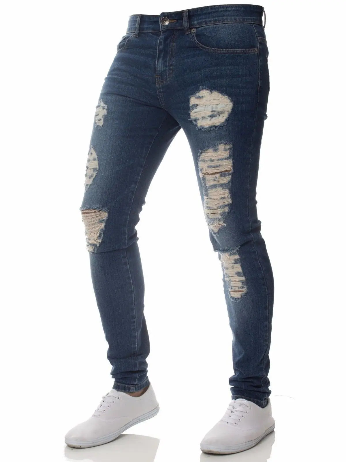 Men’s Ripped Stretch Denim Jeans