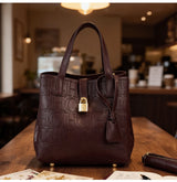 Embossed Letter Print Crossbody & Large Capacity Tote