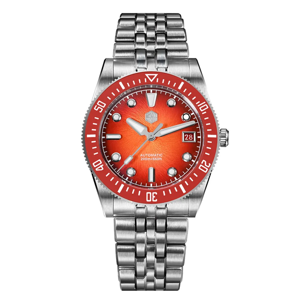San Martin SN0148 Enamel Dial Diver Watch 37.5mm 40mm
