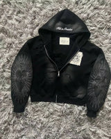 Y2K Gothic Oversized Zip-Up Hoodie