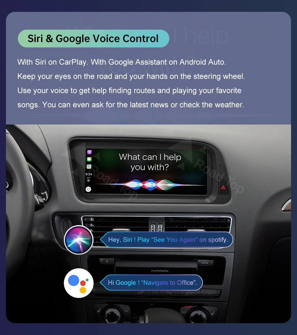 Audi Q5 2009–2017 CarPlay & Android Auto Touchscreen