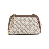 Letter Printed Suede-Style Luxury Chain Shoulder Bag