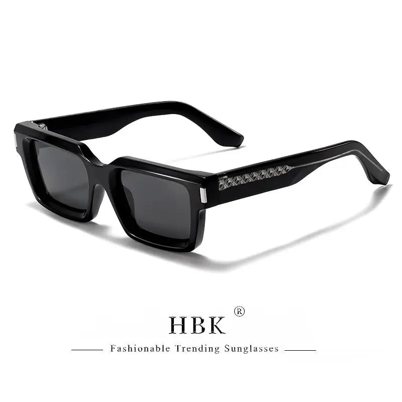 HBK Punk Vintage Square Men's  Sunglasses Brand Design Small Frame Sun Glasses Party Travel Glasses Gift Ideal Choice
