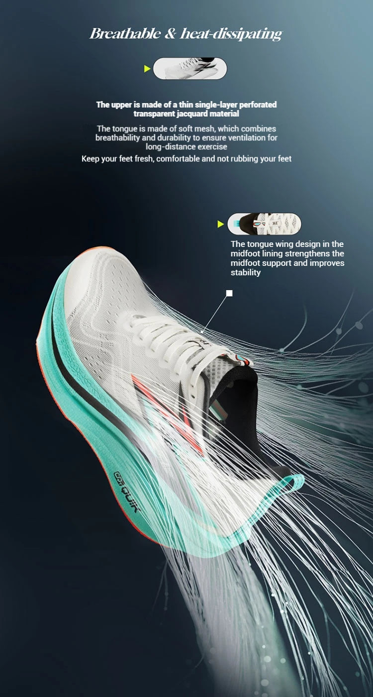 361 Degrees Flame 4.0 MIX Men‘s Running Shoes Racing Marathon Carbon Plate Stable Wear-resistant Jogging Male Sneaker 672512204