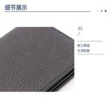 Dropshipping Custom Name Genuine Leather Men Women Business Card Holder Bifold Credit Card Case With ID Window