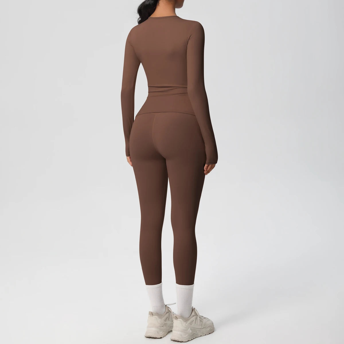 2 PCS Sportswear Yoga Set Gym Clothes Yoga Suits For Women Fitness Set Tracksuits Sports Long Sleeve Crop Top Gym Leggings