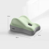 Ergonomic Memory Foam Waist Cushion Green Contoured Tummy Pillow Multi-Functional Support Pillow for Prone Sleep & Reading