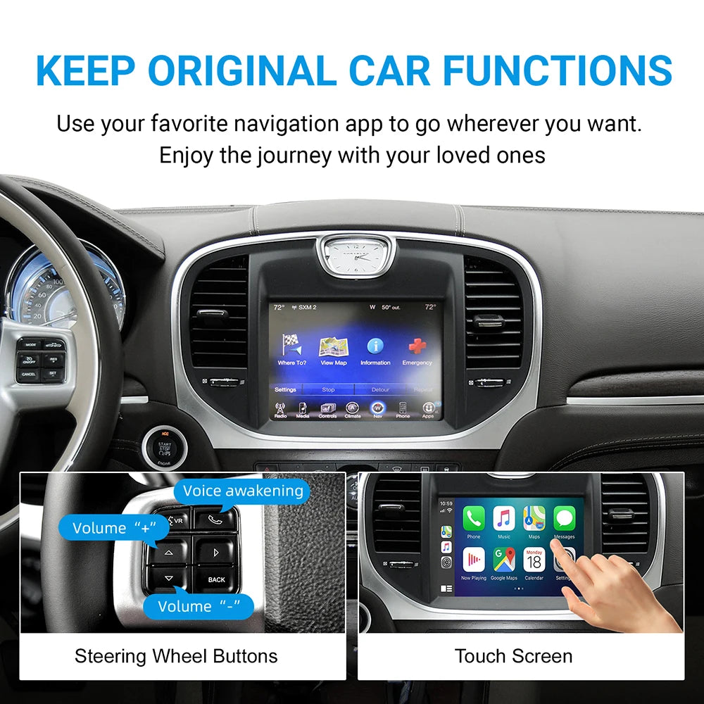 ANYFAR Wireless CarPlay & Android Auto Retrofit Kit for Chrysler 300
