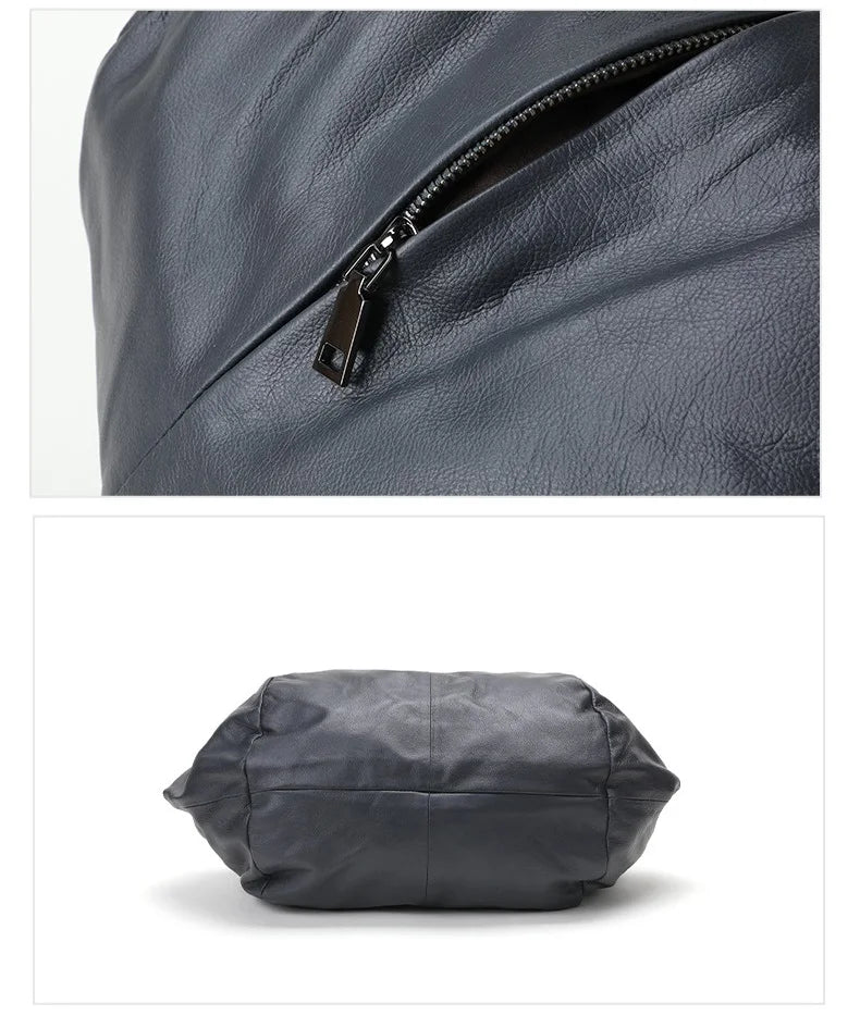 Slouchy Soft Cowhide Large Capacity Purses Handbags For Women 2026 Genuine Leather Shoulder Bags Travel Bag Underarm Wrist Bags
